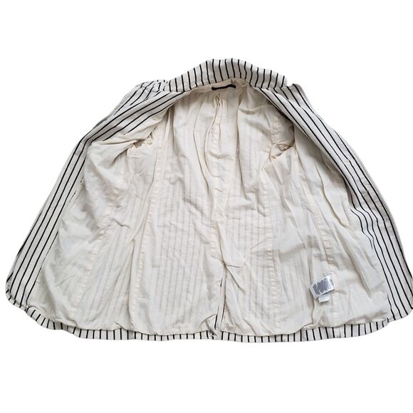 Polo Ralph Lauren Blazer Jacket Womens 10 Striped Lion Crest Patch - Picture 7 of 12